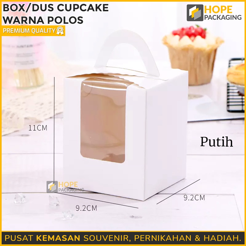 Box / Dus Cupcake + Tatakan / Kotak dengan Jendela / Cake Kraft Kotak Kemasan pesta kotak kue polos