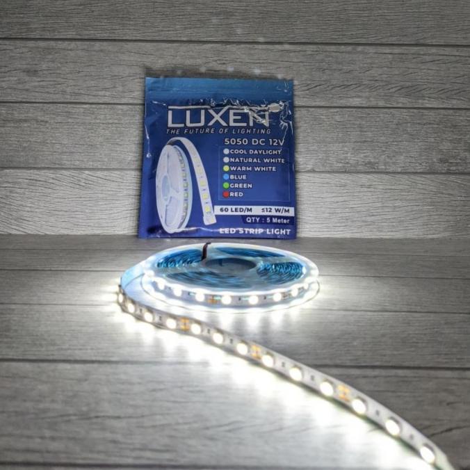 LAMPU LED STRIP 5050 DC 12V LUXEN / LED STRIP LUXEN 5050 5 Meter