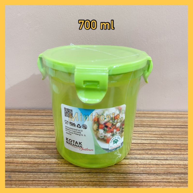 Tempat Kopi Gula / Tempat Bumbu Dapur / Tempat Snack Lock 4 Sealware / Green Leaf 7175