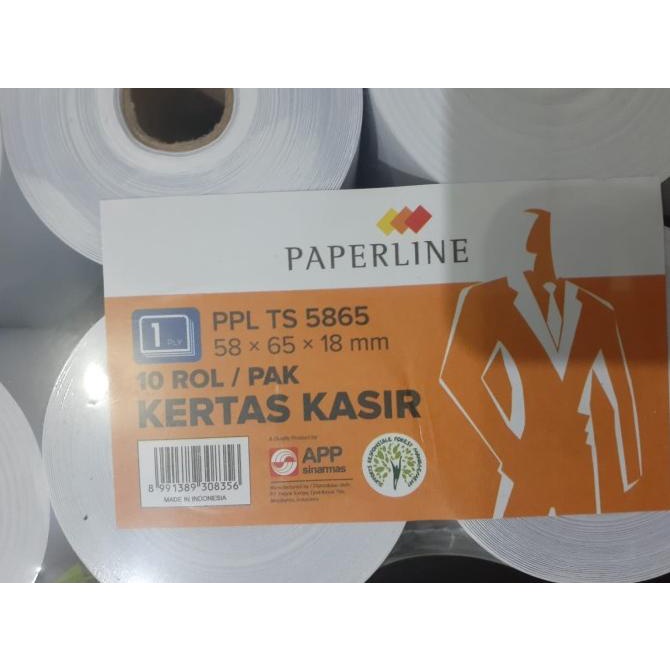 

Kertas kasir telstruk 58 x 65 x 18 mm Paperline (10 roll)