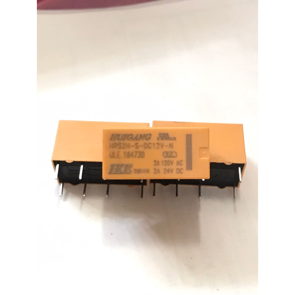 Relay HRS2H-S-DC12V PCB 8 Pin Kaki DPDT 12V 12 Volt DC HRS2H HKE HUIGANG