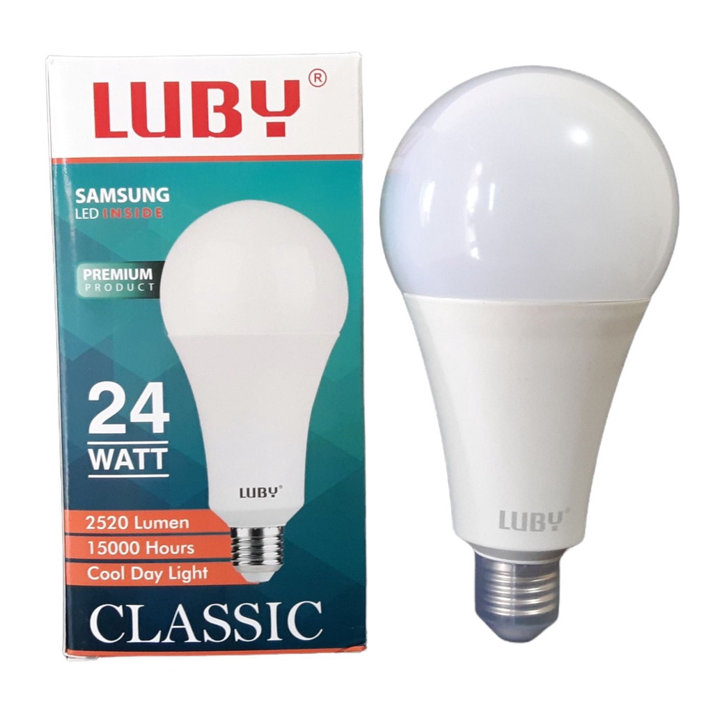 Luby Classic 24w Lampu Bohlam Bulb LED 24 Watt w putih Daylight