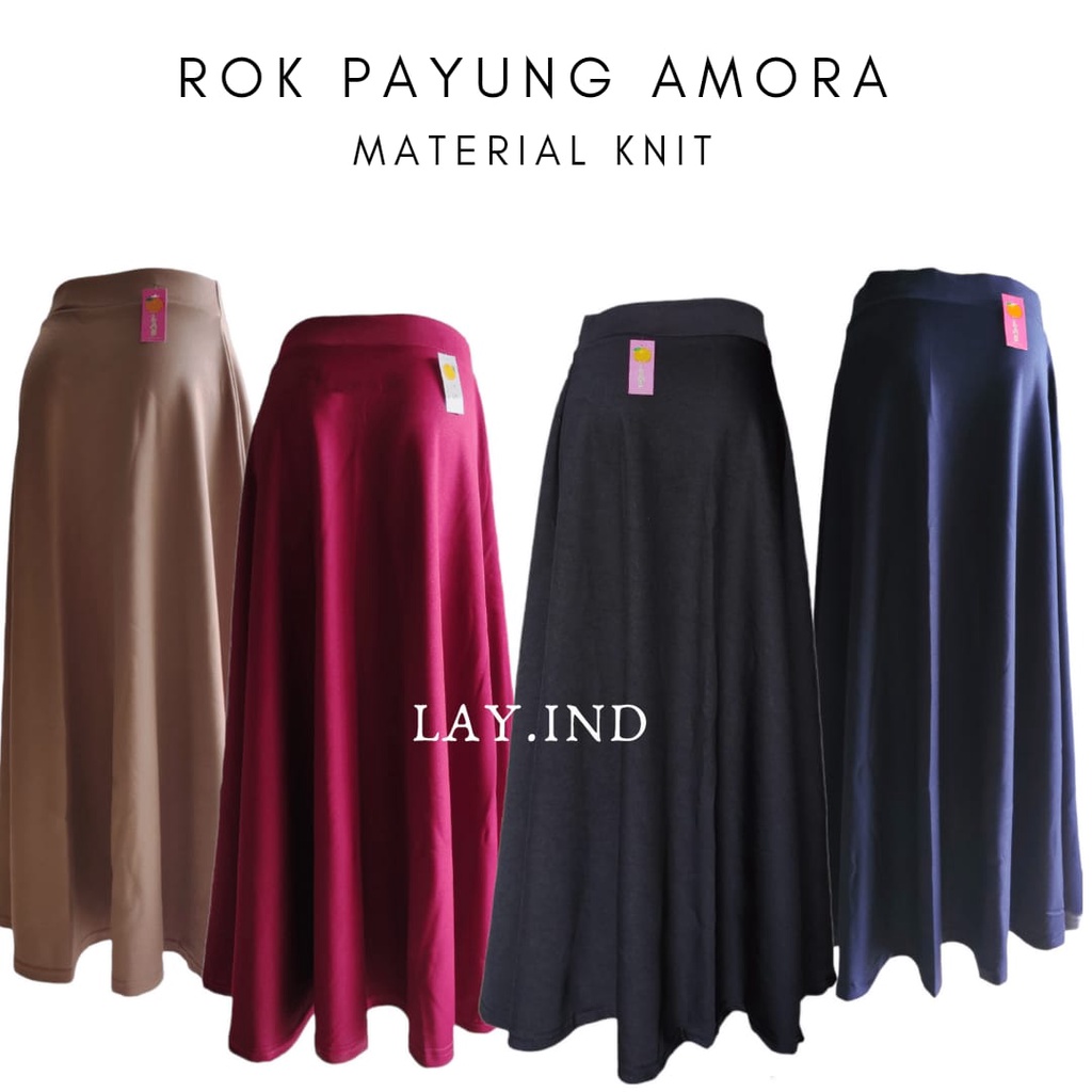 Rok Payung Terbaru Amora Knit // Rok Wanita // Rok MUrah