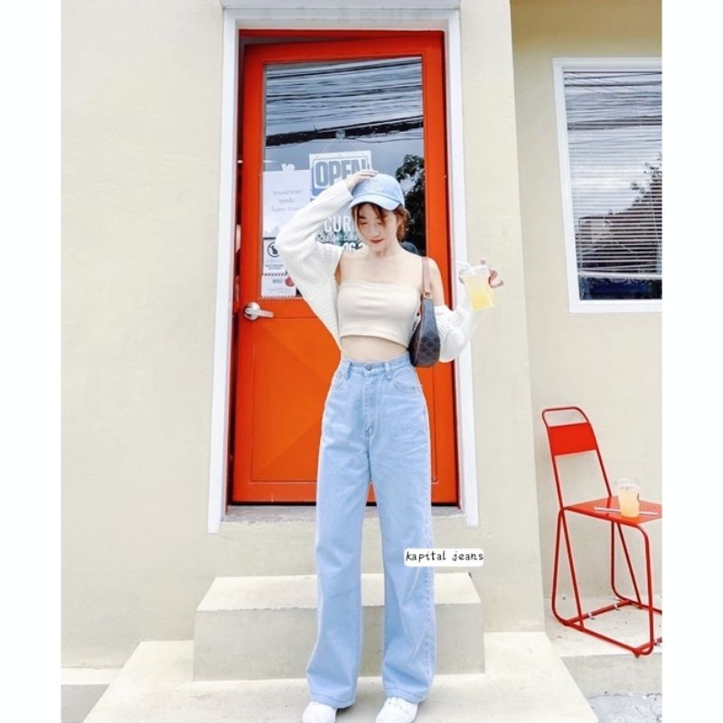 CELANA JEANS WANITA Highwaist Kulot  Loose pants Jeans Best Seller/Kulot Jeans/Kulot Highwaist/Kulot Wanita