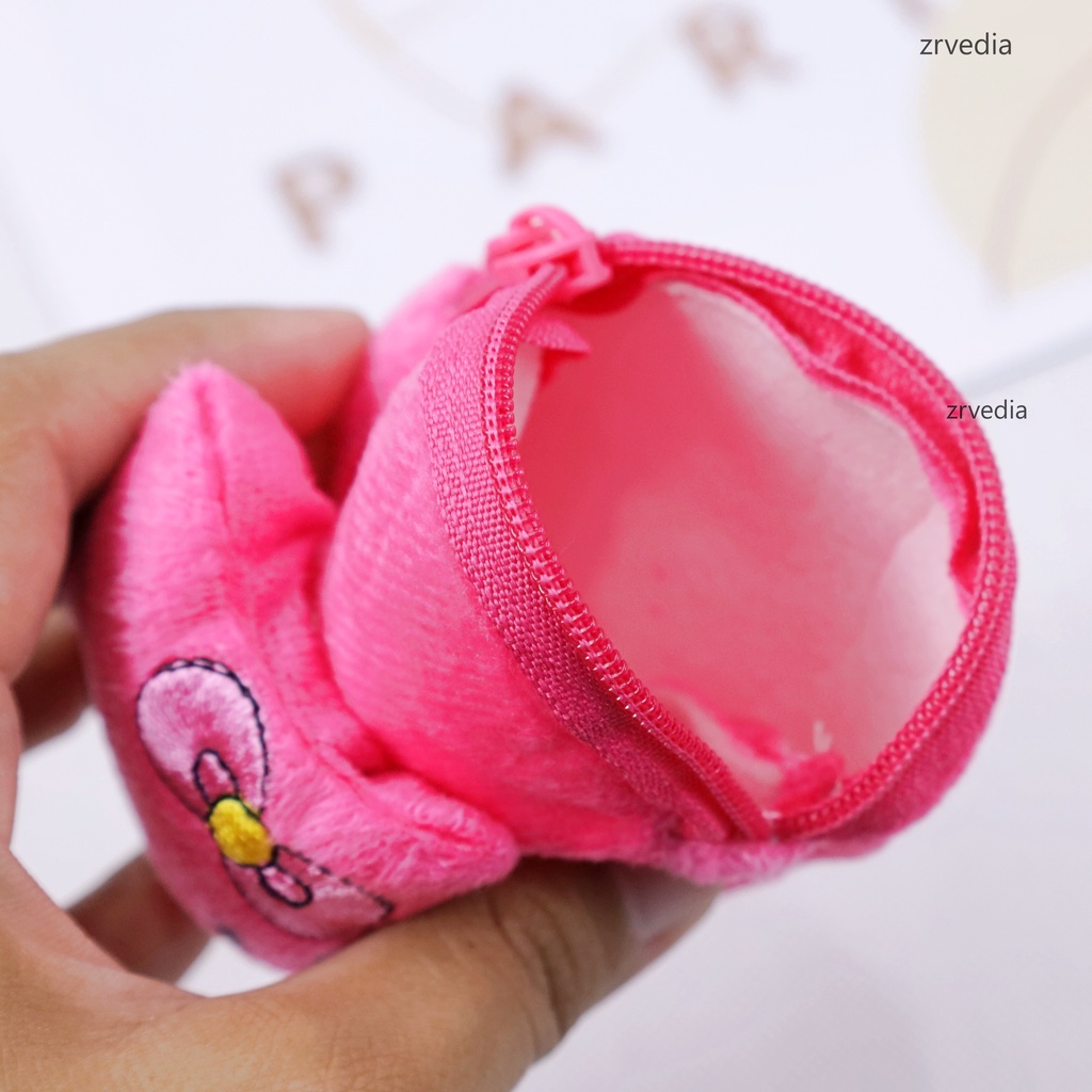 Dompet Koin Karakter / Gantungan Tas Mini Import Anak Sekolah Bulu Bordir Karakter Boneka  Kios Balita Fawa