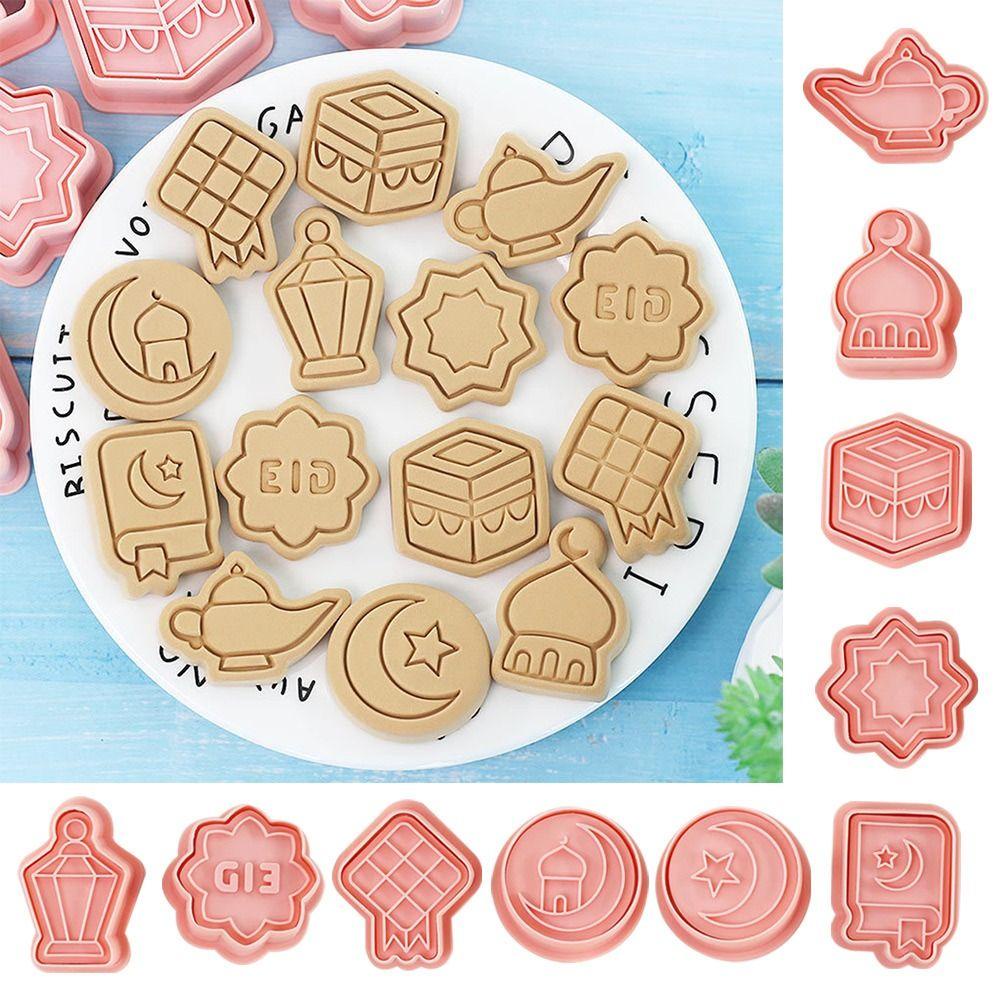 Solighter 10pcs/set Eid Mubarak Makanan Fondant Ramadan Mubarak Islam Muslim Festival Cookie Cutter