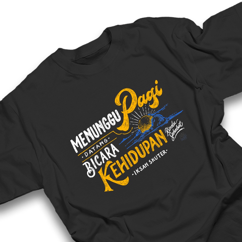 IKSAN SKUTER RINDU SAHABAT Kaos distro pria dan wanita baju pakaian INDIE SENJA FOLK