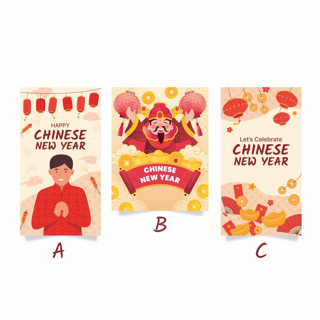 

Hang Tag/Kartu Ucapan Label Imlek Chinese New Year Umum Universal