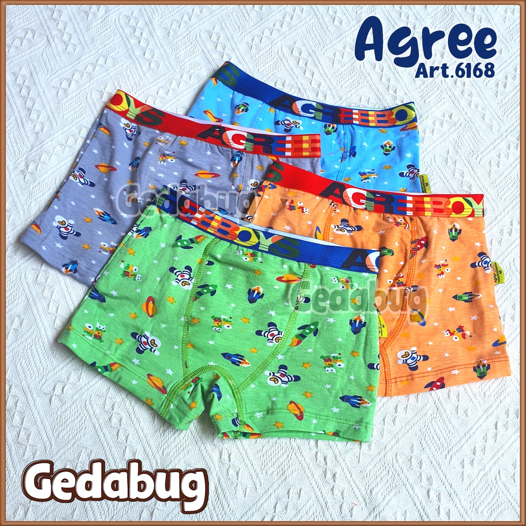 CD Boxer Anak Agree Kids 6168 | Celana dalam anak motif cowo Agree Kids Original | Gedabug