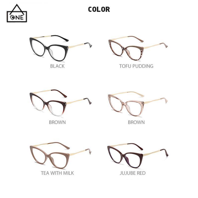 COD❤️Kacamata Cat Eye Terbaru Anti-Radiasi Blue Light Wanita Dan Pria Import Kacamata Fashion Korea-A.one