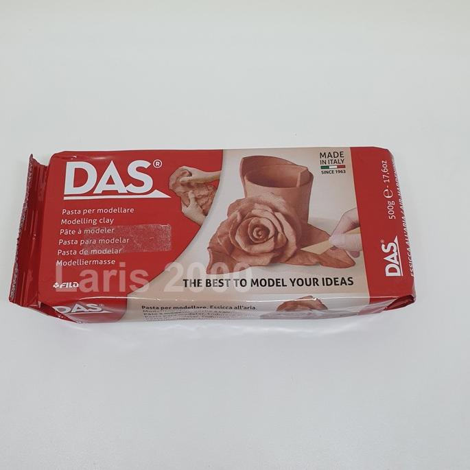 Stock Limited DAS Modelling Clay White / Coklat Tanah Liat Air Dry 500 gram