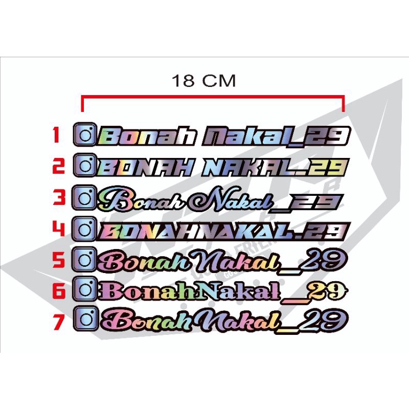

pesan stiker logo sticker nama hologram