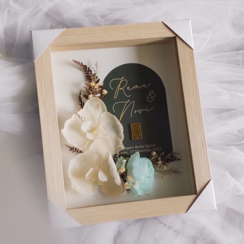 Mahar Simple Frame Uang Emas - 20x25cm