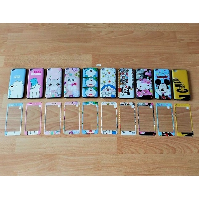 Case + Tempered glass Xiaomi Redmi Go Fuze Case Gambar Kartun RedmiGo