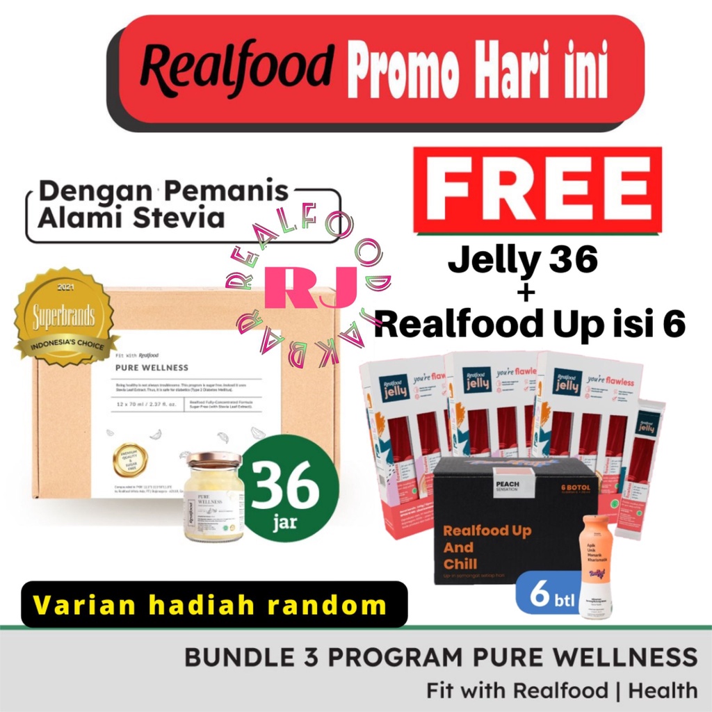 

Realfood Pure Wellness Triple Bundle Free Realfood Up