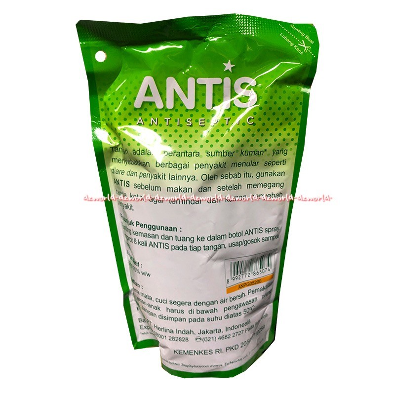 Antis Antiseptic 300ml Anti Kuman Pembersih Tangan Refill Pouch Isi Ulang Antiseptik Serbaguna Serba Anti Septic An Tis