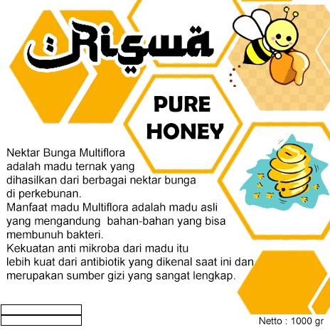 Madu Murni Asli 100 % 1 KG Multiflora Super Melifera RISWA HONEY Liar Sudah Uji Laborat