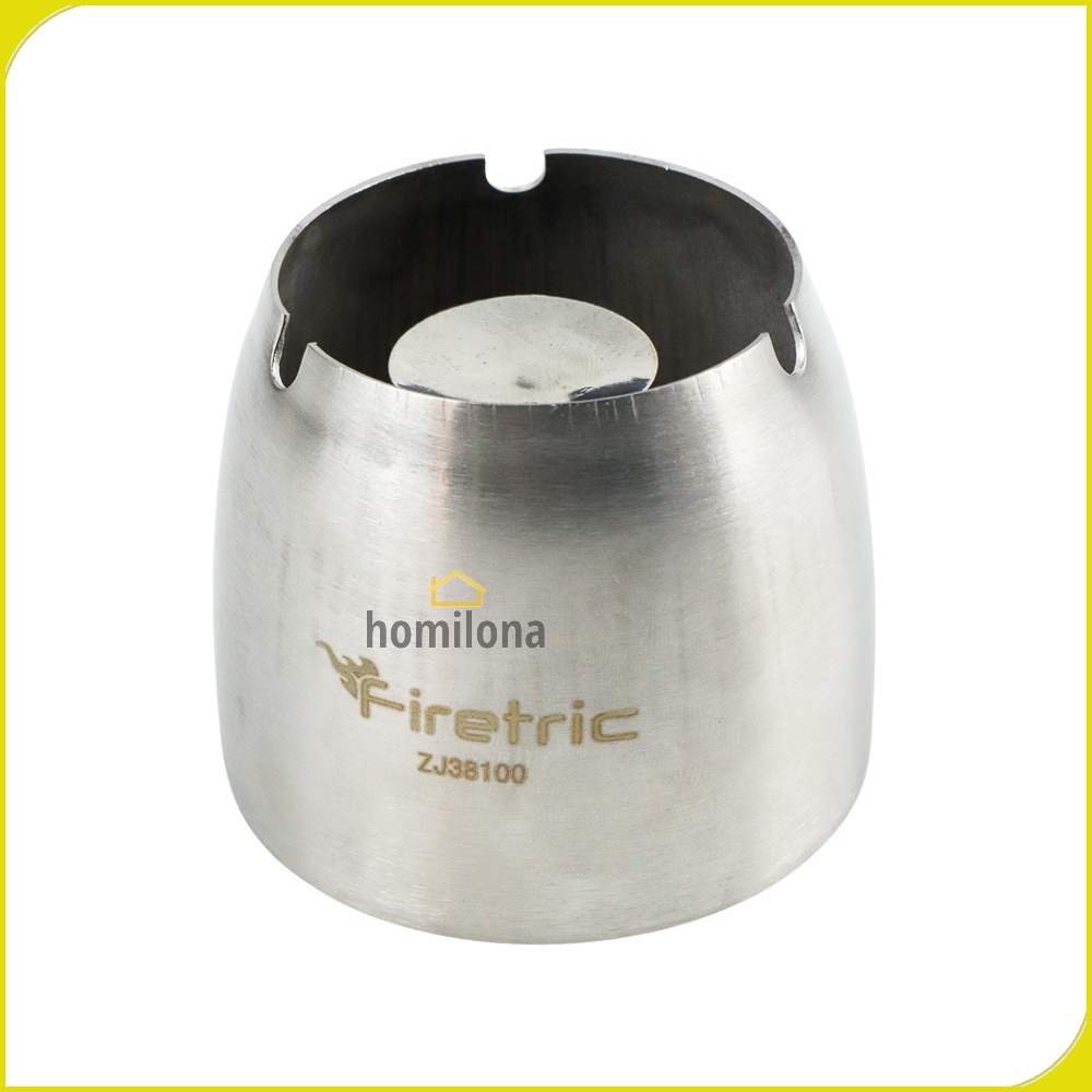 Firetric Asbak Rokok Anti Angin Cone Cylinder Stainless Steel ZJ38100 Silver