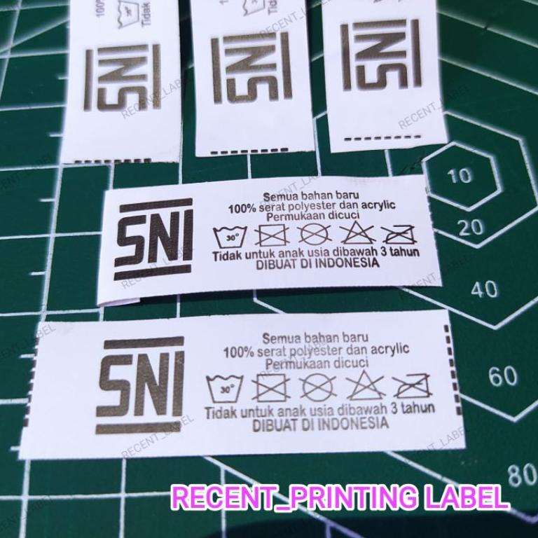 

[T-I3I-✓] Printing logo,wash label, SNI label 1.5x4.5cm 1 roll @2.000 pcs_murah