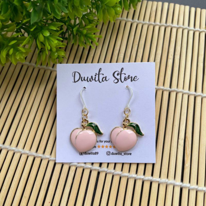 HANDMADE ANTING DEWASA KAITAN PLASTIK MOTIF FRUIT-2 (Alloy)