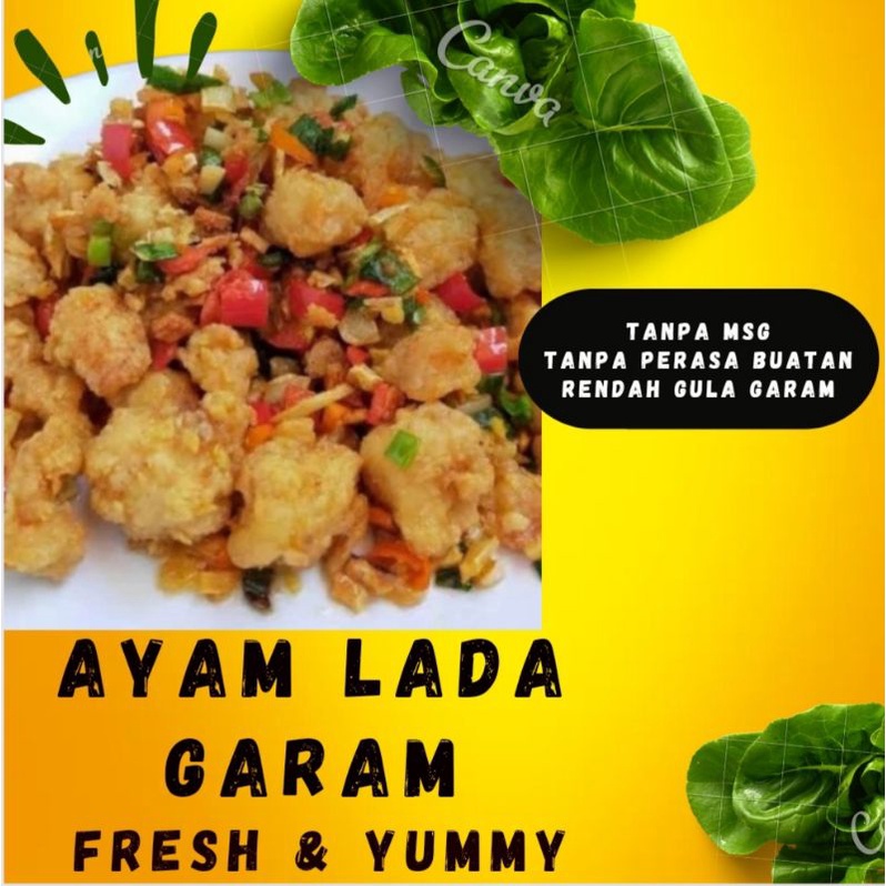 MENU RUMAHAN AYAM LADA GARAM (PORSI BESAR 2-3X MAKAN)