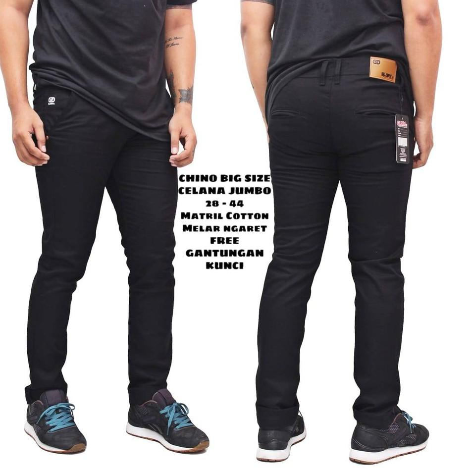New Stock CELANA CHINO BIG SIZE PRIA JUMBO / CELANA CHINOS Pria PANJANG Ukuran Besar 40 42 44 / Cela