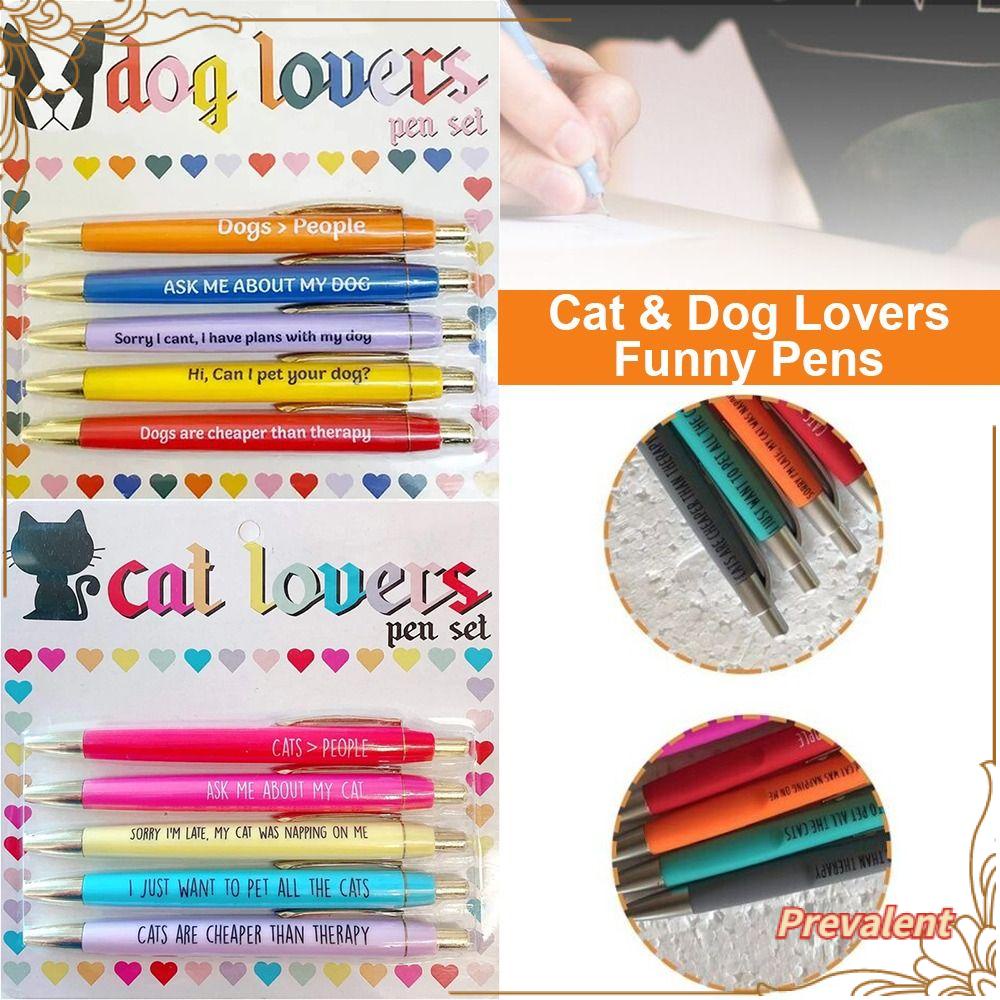 Preva Pulpen Lucu Perlengkapan Kantor Sekolah Dengan Ungkapan Lucu Untuk Pecinta Who Hewan Peliharaan Kucing &amp; Anjing Gel Pen