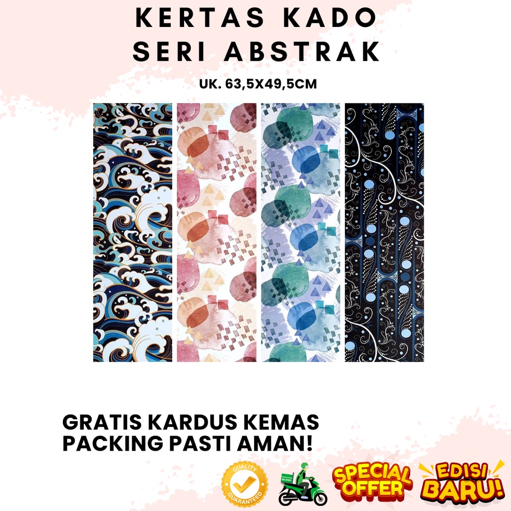 

Kertas kado Wrapping Paper Sansan Wawa Seri Abstrak