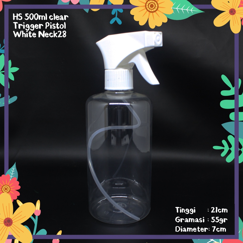 BOTOL KISSPRAY 500ML BENING TUTUP PUTIH N28 IMPORT MURAH TEBAL PEWANGI PAKAIAN LAUNDRY SEMPROTAN ADJ