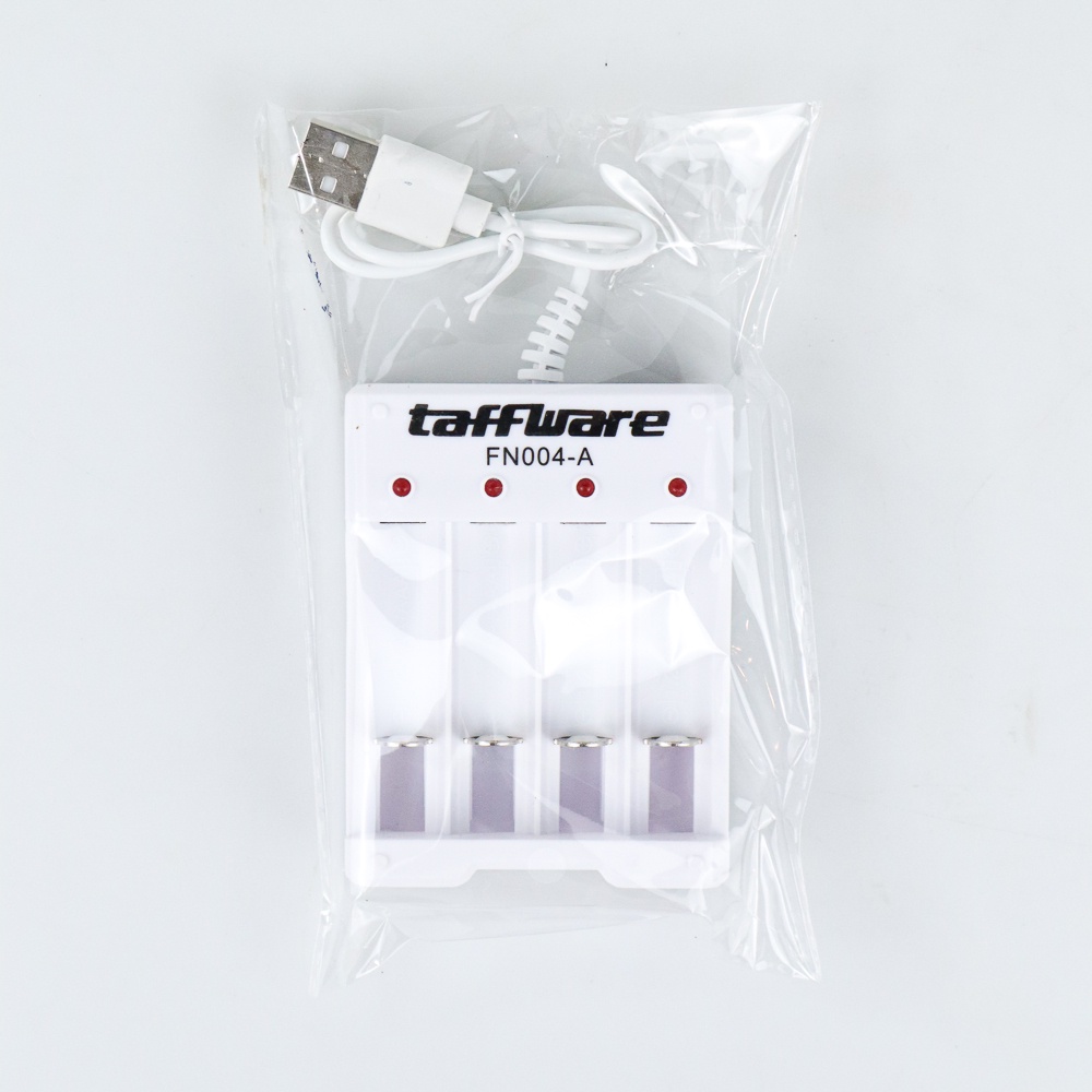 Taffware` Charger Baterai AA / AAA` 4 Slot Battery` USB Plug` Recharger Batre Cas A2 / A3