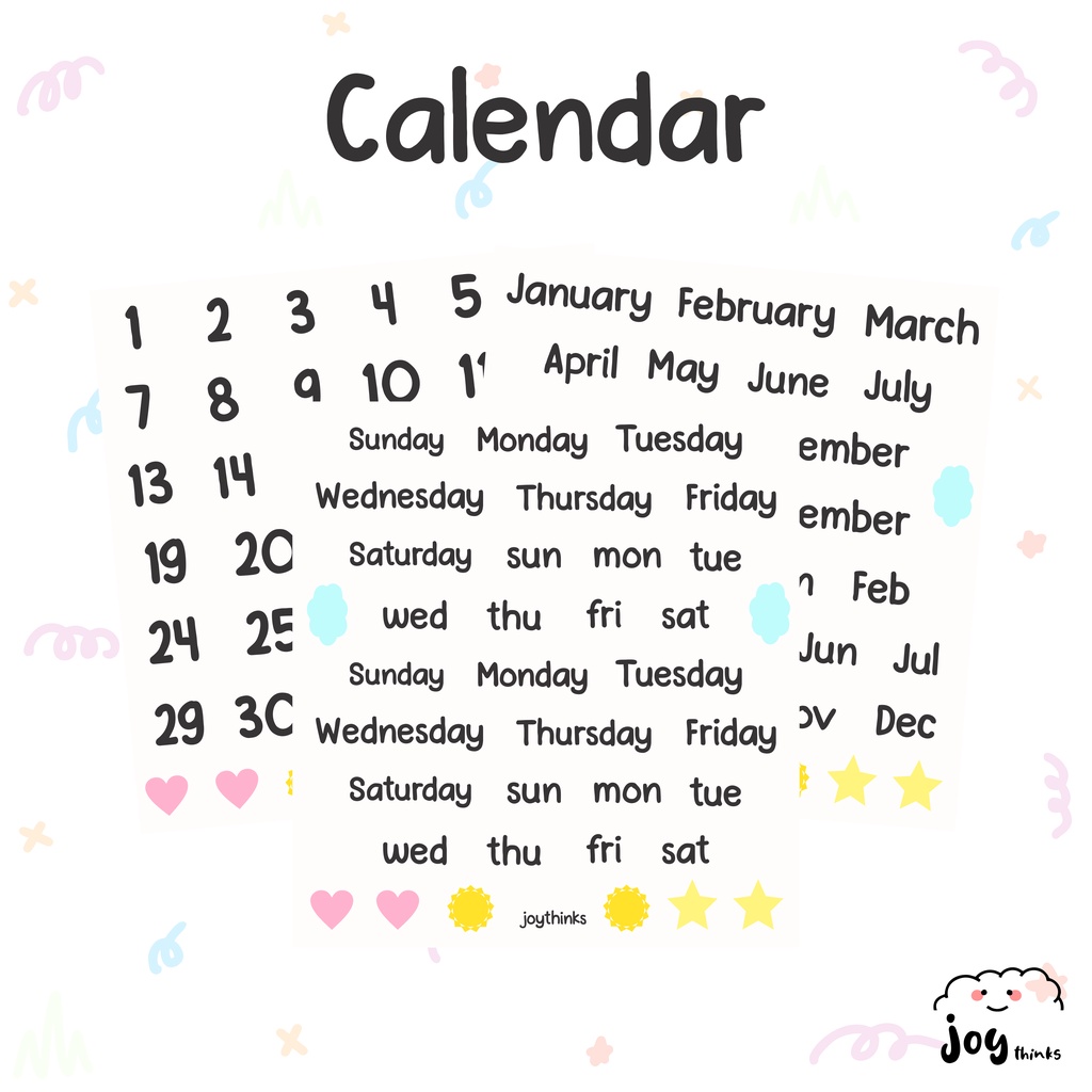 

[5] CALENDAR STICKER - STIKER KALENDER