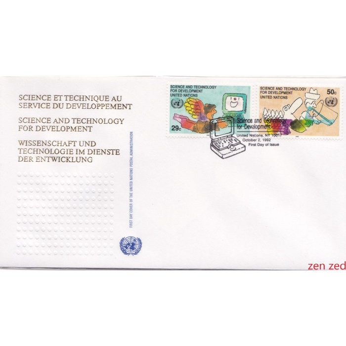 

A364 Prangko United Nations FDC 1992 Science and Technology 1 Pcs