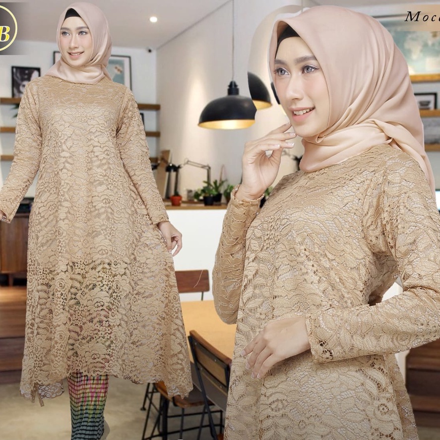 HANYA ATASAN TUNIK AJA TANPA ROK  Fashion Muslim Pakaian Muslim Wanita Tunik wanita Brukat UMBRELLA 