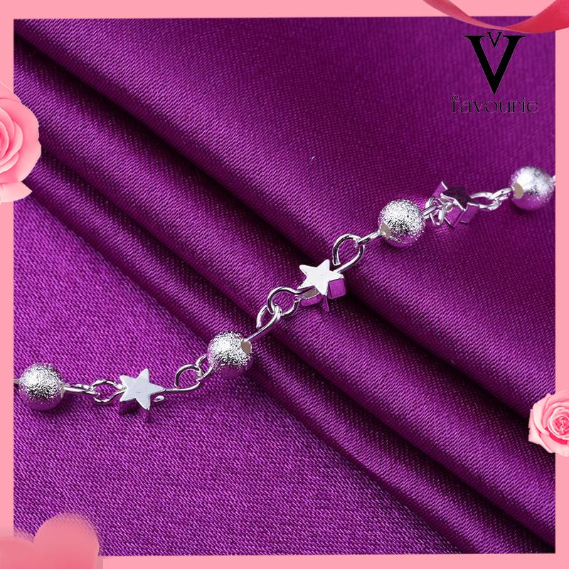 CODManik-manik Pasir Gelang Bintang Kecil Gelang Kaki Fashion Pentagram Girls Jewelry-FA