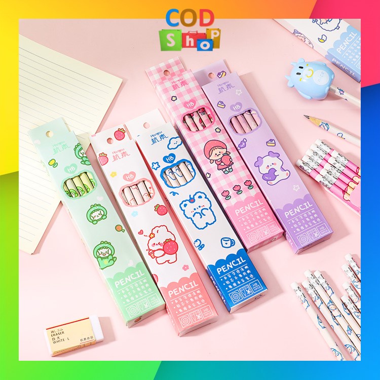

COD - S5670 Pensil Set Pack Cute / Pensil Anak Karakter Lucu / Pensil Set Alat Tulis Sekolah Anak / Pensil Set Isi Banyak