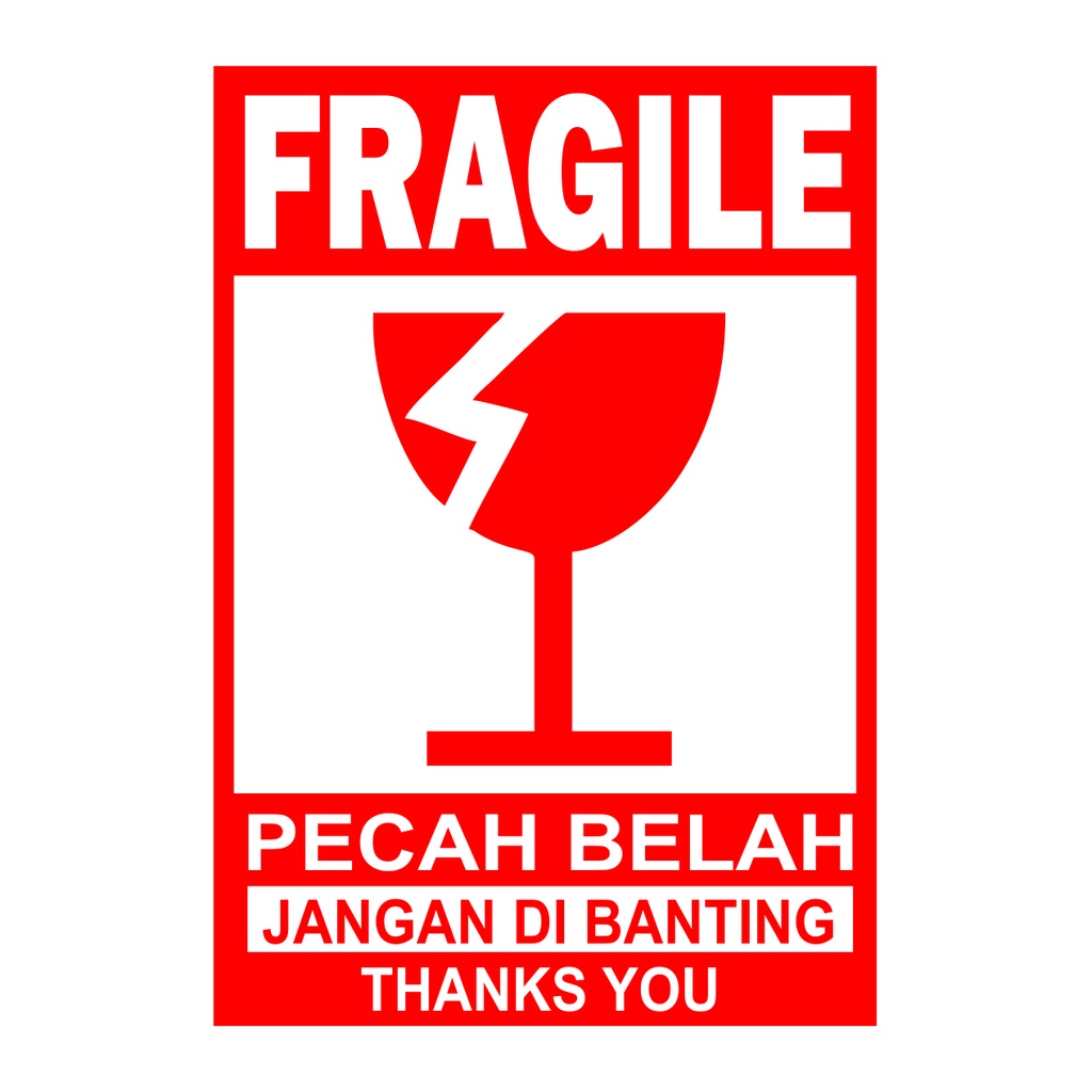

stiker fragile label olshop