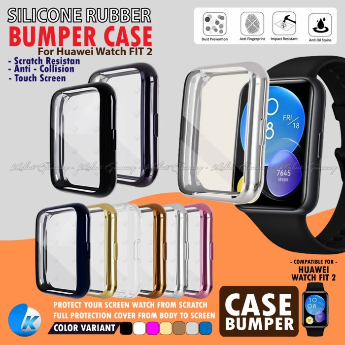 Bumper Shell Rubber Case TPU For Huawei Watch Fit 2 Full Cover