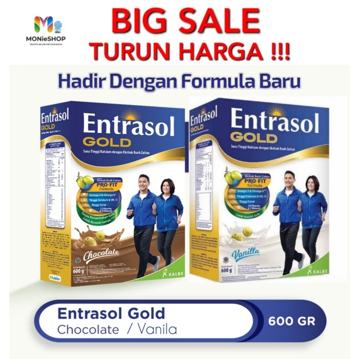 

[NEW] Entrasol Gold 600gr Vanila coklat - Coklat, 600gr