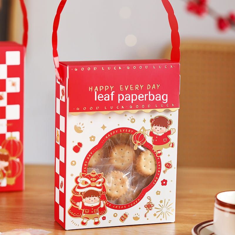 

paper bag cookies box imlek 2023 sincia chinese new year cny cookies zipper box kotak kue kering imlek tas jinjing