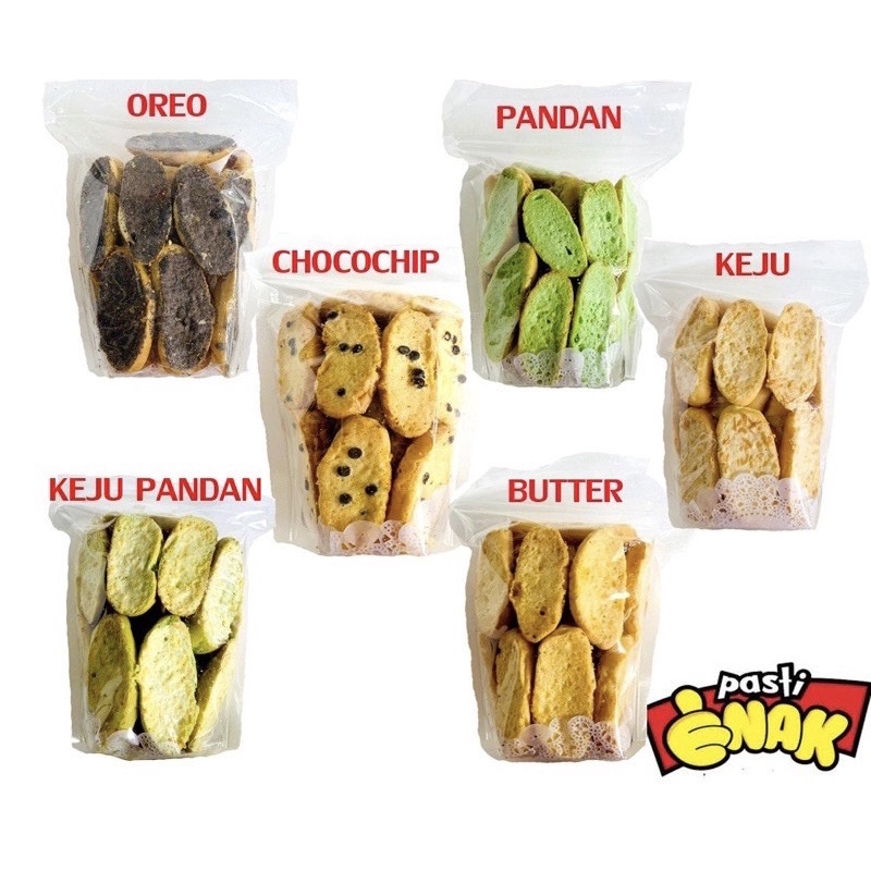 

ROTI KERING BAGELEN SPESIAL MENTEGA 125gr ( BUTTER / KEJU / PANDAN / MOCCA / CHOCOCHIP / OREO / MINI / SISIR ROOMBUTTER)