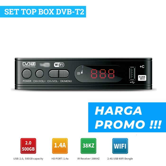 TERLARIS Set Top Box TV Digital DVB t2 Reciever TV digital 1080P /SET TOP BOX TV DIGITAL/SET TOP BOX