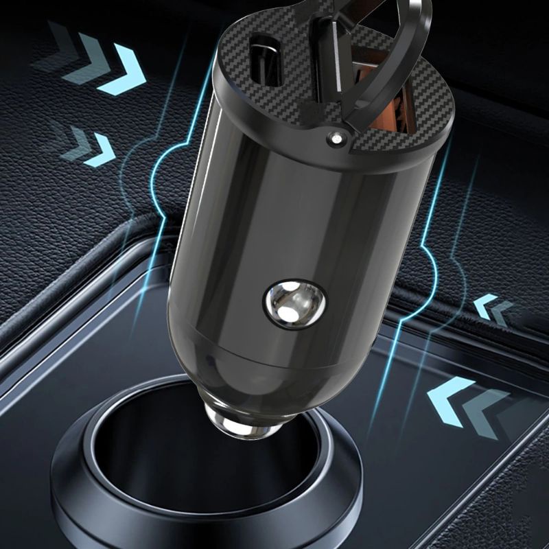 Kebidu car charger mobil port USB type C pd 5A QC3.0 30W