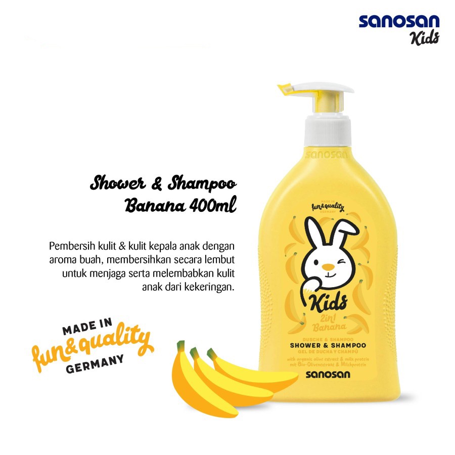 SANOSAN KIDS SHOWER &amp; SHAMPOO 400ML
