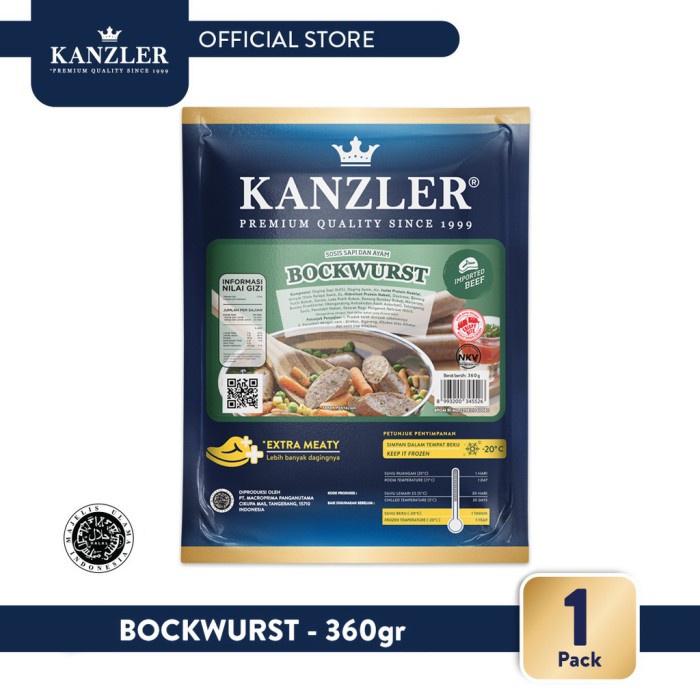 

Kanzler Sosis Bockwurst 360gr [ KHUSUS SUMBAR ]