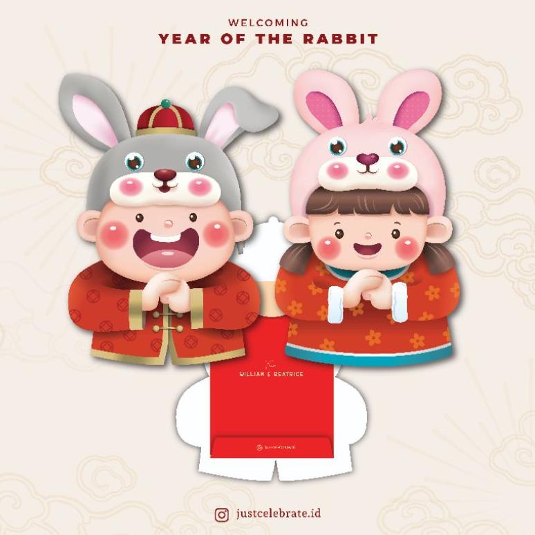 

Custom Angpao 2D Year Of The Rabbit 2023 | Hongbao Chinese New Year | Angpao Lebaran, Imlek, Wedding, Sangjit, Birthday, Condolences, Etc