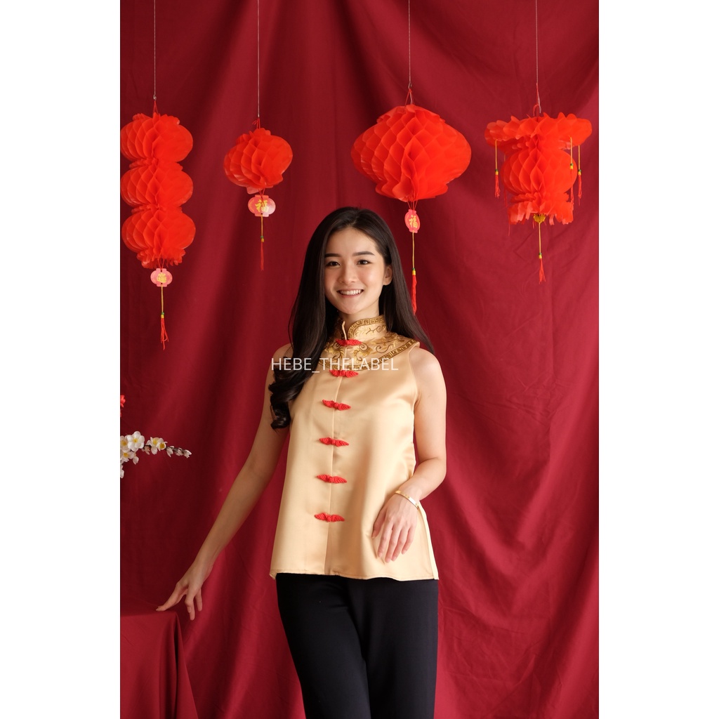 Ha-Jun Top Cheongsam Chinese New Year Atasan Wanita