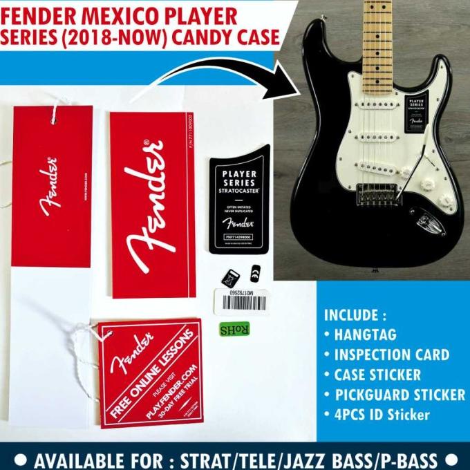 Fender Mexico Player Series Guitar and Bass Hangtag Sticker Set