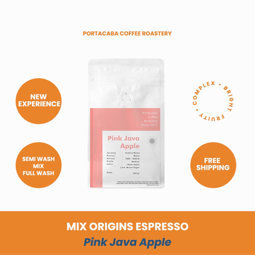 

Kopi Malabar Mix Laspada Arabika Portacaba Espresso Pink Java Apple 200gr