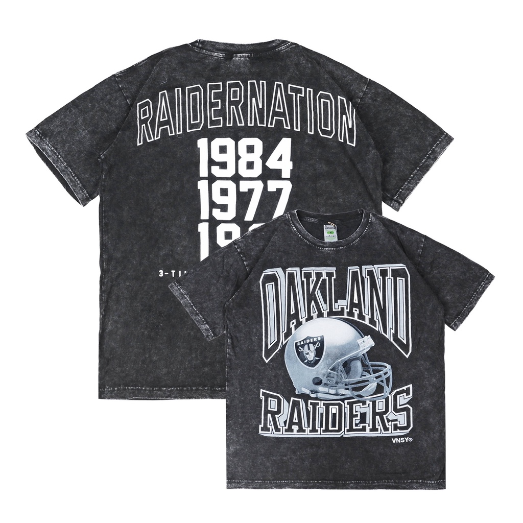 RAIDERS OAKLAND NFL TEAM BLACK KAOS VONSEEY OVERSIZE UNISEX