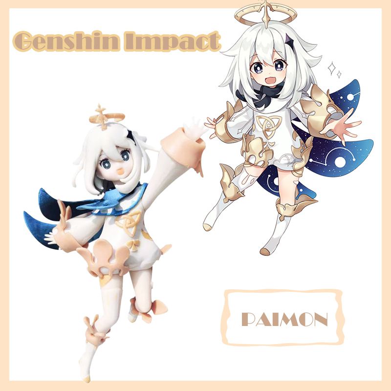 Paimon Impact Genshin Figurine Anime Action Figure Patung Miniatur Boneka